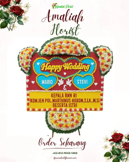 Papan Bunga Pernikahan Boyolangu